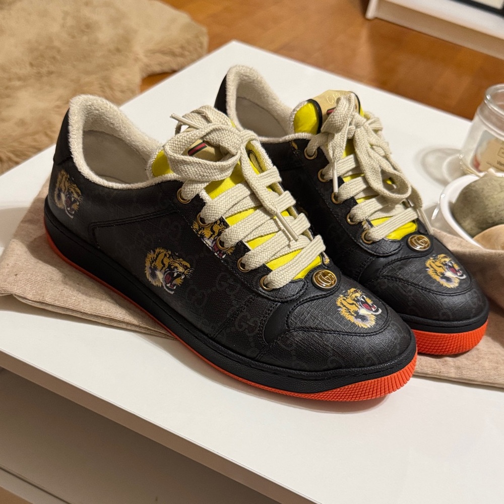 Gucci Black and Yellow Sneakers